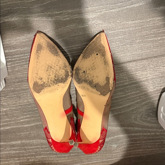 Jessica Simpson Red Lace Heels - Picture 4 of 4